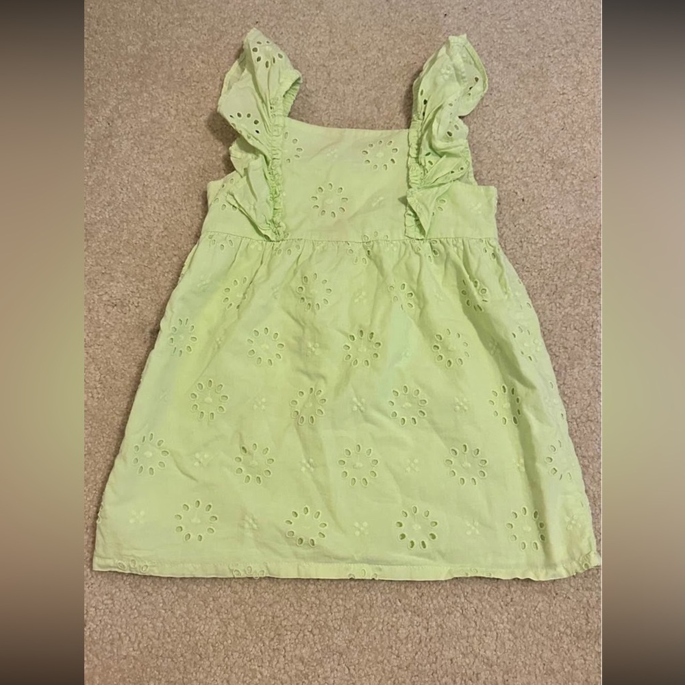 H&M Light Green Eyelet Dress